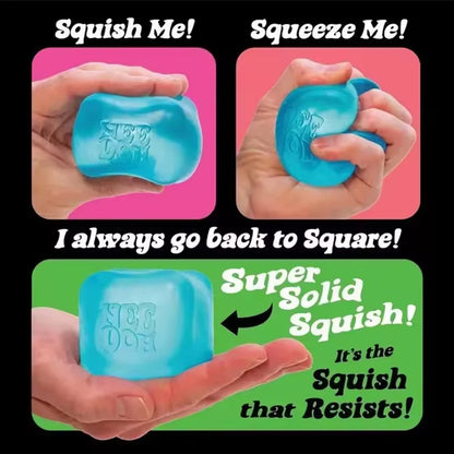 Needoh Nice Cube - Sensory Stress Reliever Fidget Tool for Adults & Kids - Anxiety & Focus Aid for Desk Use