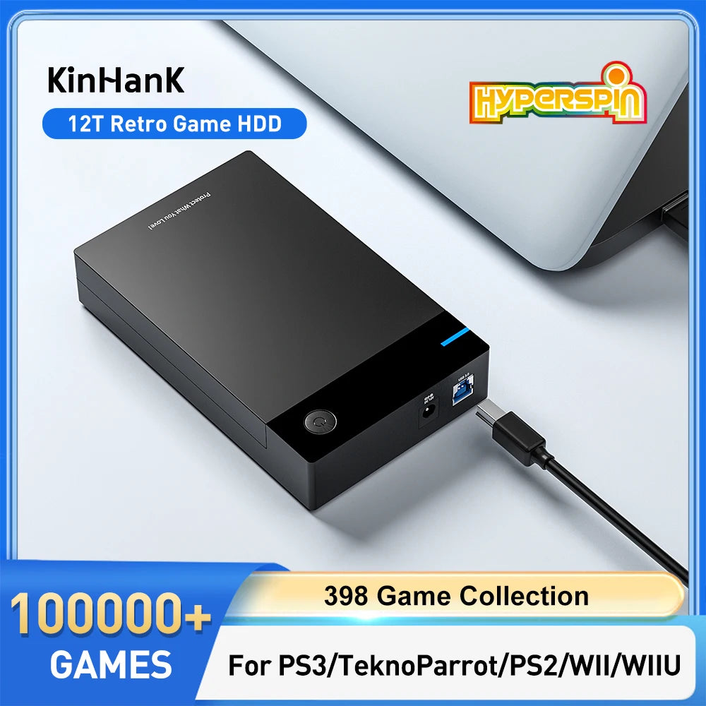 New Hyperspin Portable Game Hard Drive - 100,000+ Retro Games for PS4/PS3/PS2/Wii/Wii U/Sega/N64/Windows 7/8/10