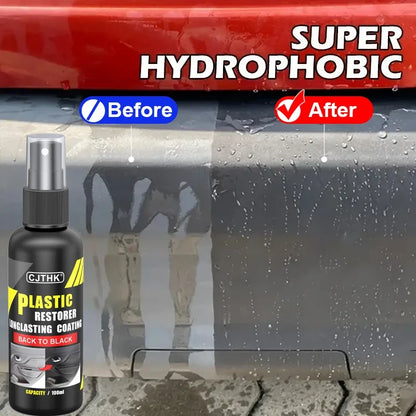 Car Plastic Restorer for Auto Enthusiasts - Back to Black Gloss Renovator & Longlasting Coat for Plastic & Leather