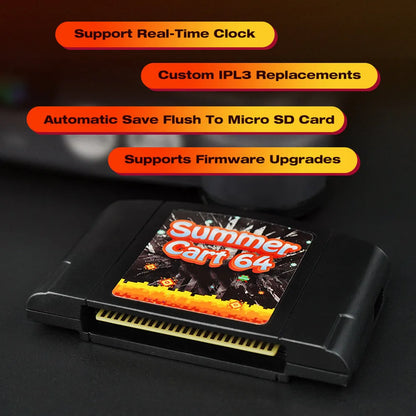 5400-in-1 N64 Game Cartridge with 32GB TF Card - No Region Restrictions for Nintendo 64 Retro Gaming