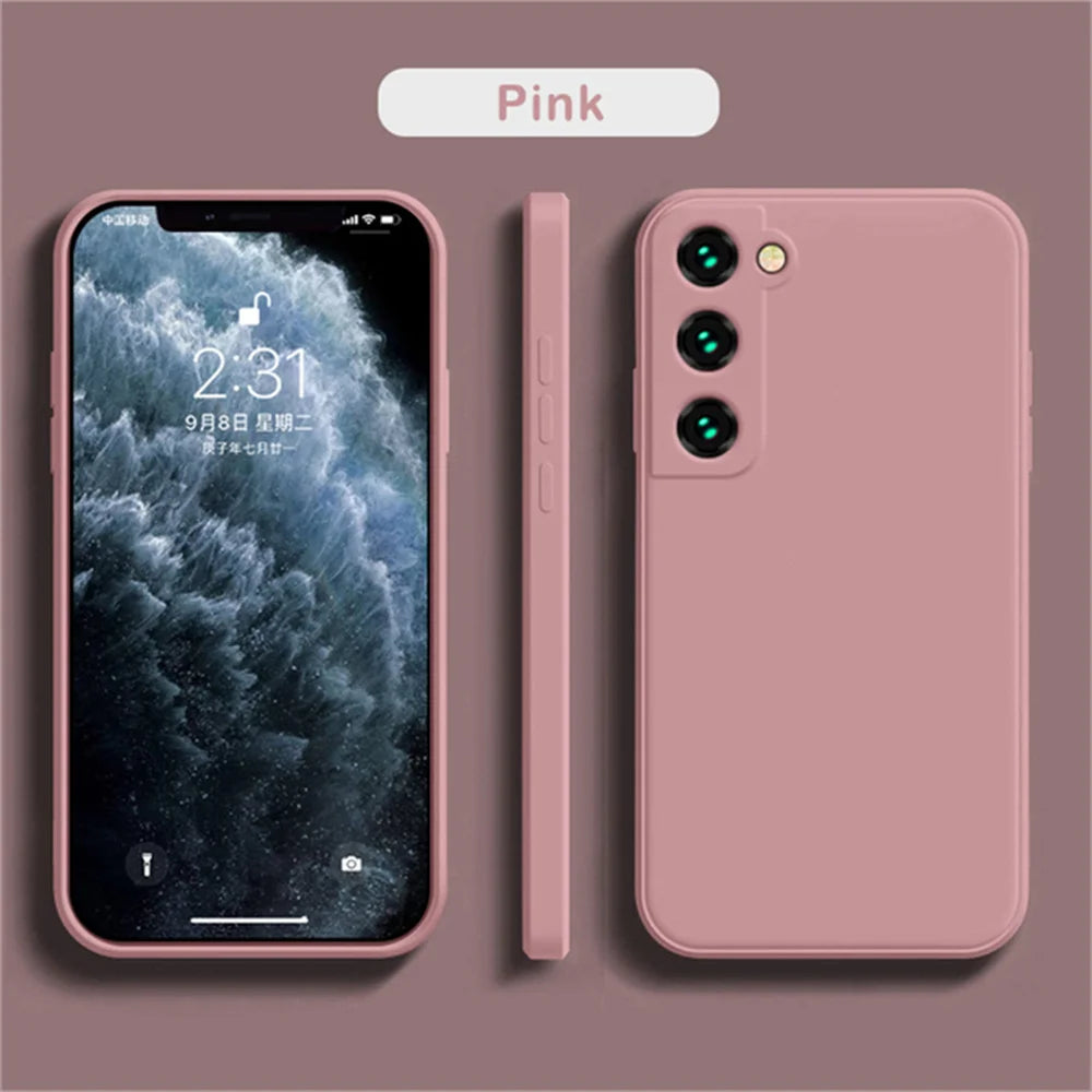 Luxury Liquid Silicone Case for Samsung Galaxy S25, S24, S20, S21, S22, S23, Note 20, A71, A52, A51, A41