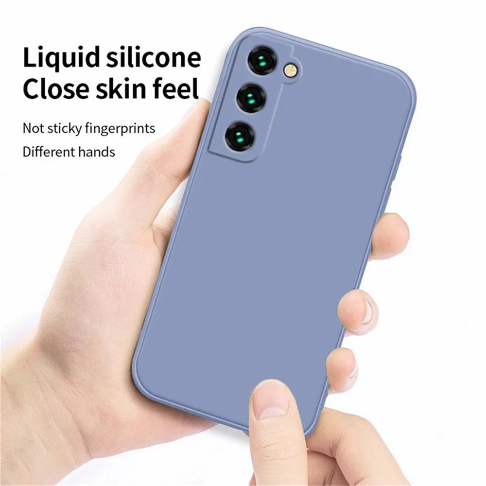 Luxury Liquid Silicone Case for Samsung Galaxy S25, S24, S20, S21, S22, S23, Note 20, A71, A52, A51, A41