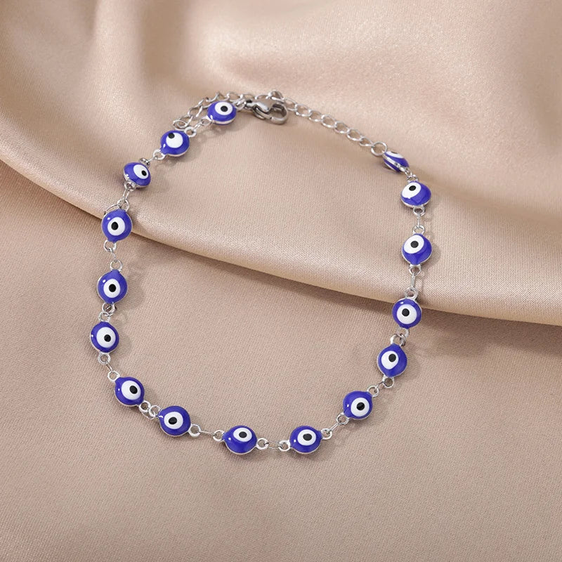 Gold Imitation Pearl Chain Anklet for Women - Summer Beach Leg Bracelet Accessory