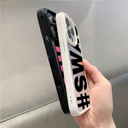 SWAG Bold Letter Shockproof Phone Case for iPhone 11 12 13 14 15 16 Pro Max, SE 2022, X XR XS Max, 7 8 Plus