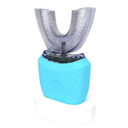 Wireless Charging Ultrasonic Toothbrush for Adults - U-Shaped Silicone Waterproof Sonic Vibration Technology