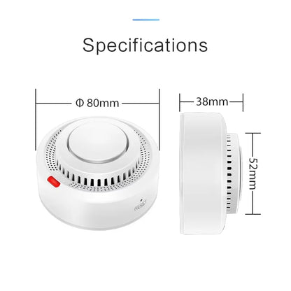 Tuya Smart WiFi Smoke Detector for Home Safety - 85dB Alarm, Smartlife APP Control, Fire Protection System