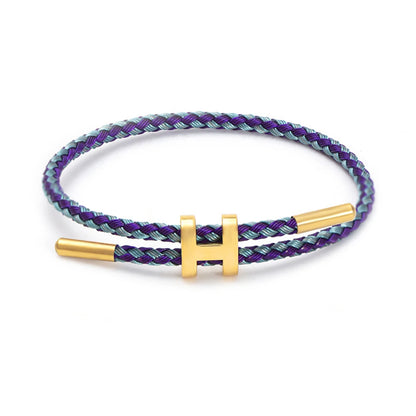 Luxury Waterproof Adjustable Wire Rope Bracelet for Couples - Stainless Steel Bangle Jewelry for Men & Women
