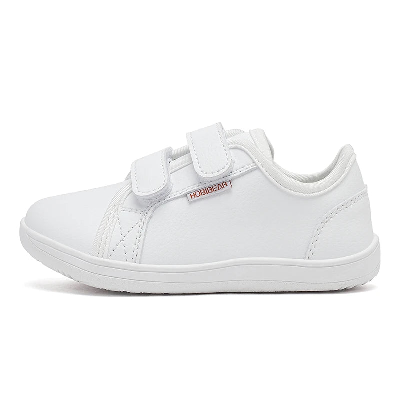 HOBIBEAR Kids Minimalist Barefoot Sneakers - Lightweight Hook Loop Wide Toe Shoes for Little and Big Kids