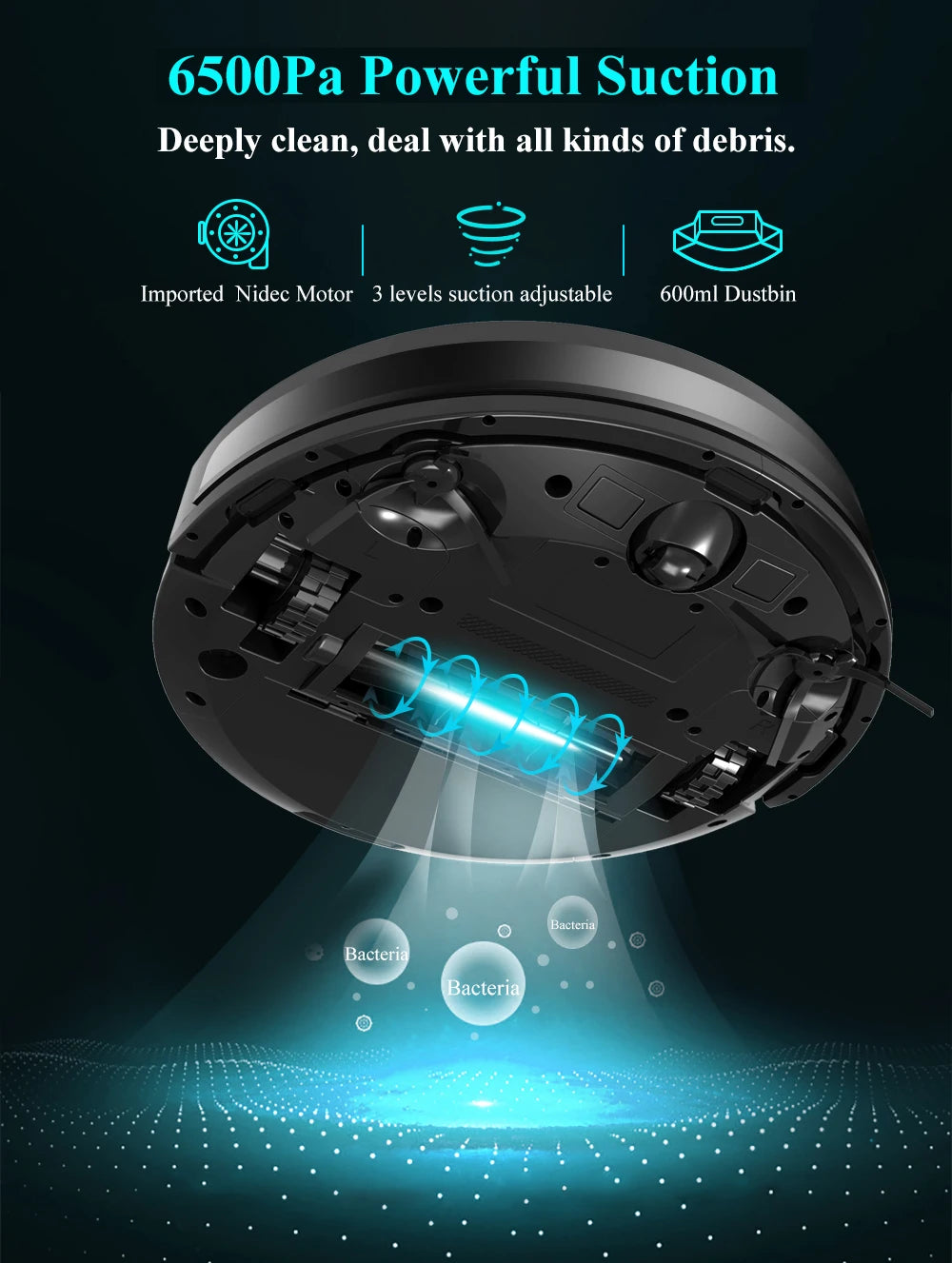 ABIR X8 Laser Robot Vacuum Cleaner for Multi-Floor Home Carpet Cleaning with Zone & Restricted Area Settings
