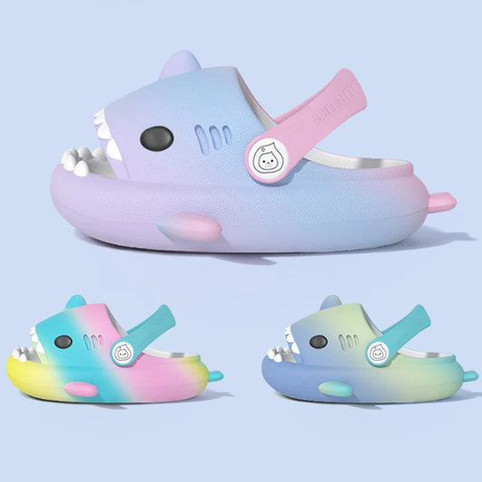 Kids Shark Slippers - Non-slip Cartoon Sandals for Boys & Girls - Comfortable Home & Beach Slides