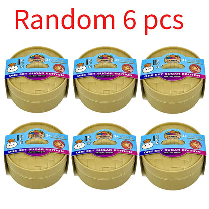 Colorful Simulated Steamed Bun Squeeze Toy - 1-6pcs Blind Box for Stress Relief & Sensory Play