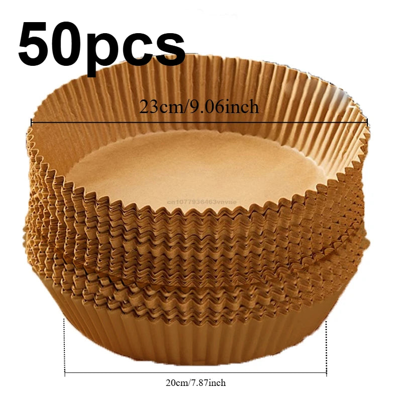 20cm Air Fryer Parchment Paper Liners for Baking, Cooking & Pastry - Disposable Oven Accessories