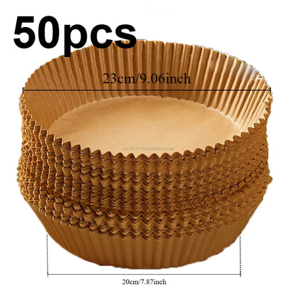 20cm Air Fryer Parchment Paper Liners for Baking, Cooking & Pastry - Disposable Oven Accessories