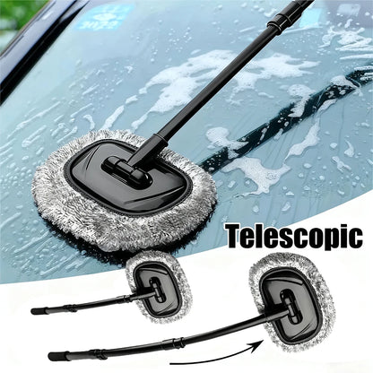 New Telescoping Car Wash Mop with Retractable Long Handle and Bent Bar – Ultimate Cleaning Tool for Car Enthusiasts