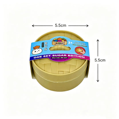 Colorful Simulated Steamed Bun Squeeze Toy - 1-6pcs Blind Box for Stress Relief & Sensory Play