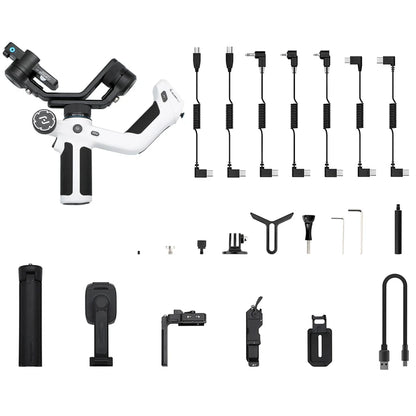 FeiyuTech SCORP Mini 2 Handheld Gimbal for Mirrorless, Action Cameras & Smartphones - 3-Axis Stabilization, AI Tracker, 1.2kg Payload