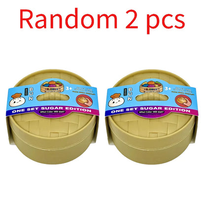 Colorful Simulated Steamed Bun Squeeze Toy - 1-6pcs Blind Box for Stress Relief & Sensory Play