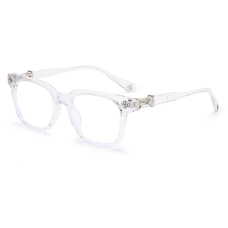 Classic Square Anti-Blue Light Glasses for Men and Women - Unisex Black & Transparent Frames for Computer Use