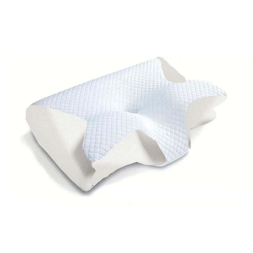 Ergonomic 2-in-1 Memory Foam Cervical Pillow for Neck Pain Relief - Contoured Support for Ultimate Comfort