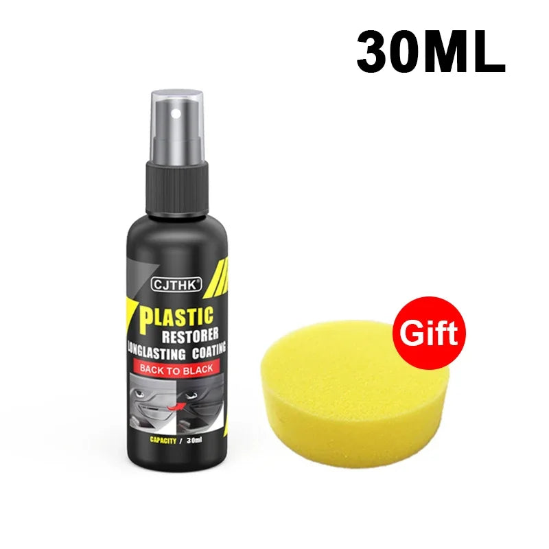 Car Plastic Restorer for Auto Enthusiasts - Back to Black Gloss Renovator & Longlasting Coat for Plastic & Leather