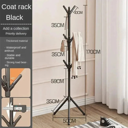 Vertical Tree Branch Coat Rack for Bedroom - Stylish Hat, Scarf & Handbag Storage Solution