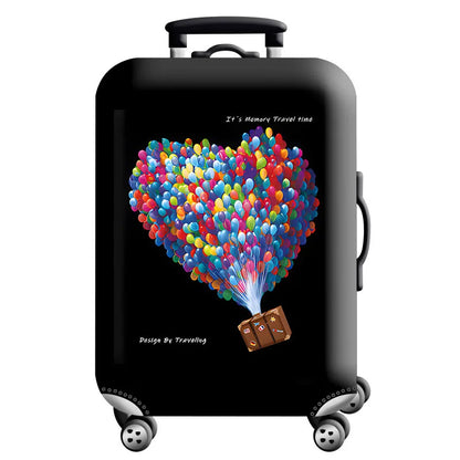Luggage Cover for 18-32 Inch Suitcases - Stretch Fabric Baggage Protector & Dust Case Travel Organizer