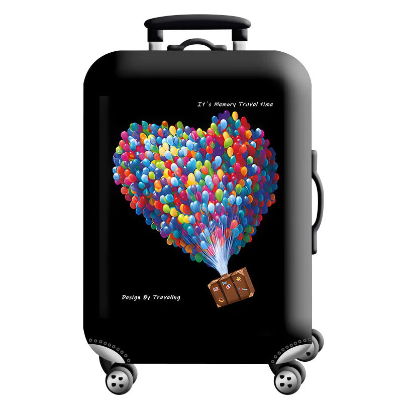 Luggage Cover for 18-32 Inch Suitcases - Stretch Fabric Baggage Protector & Dust Case Travel Organizer