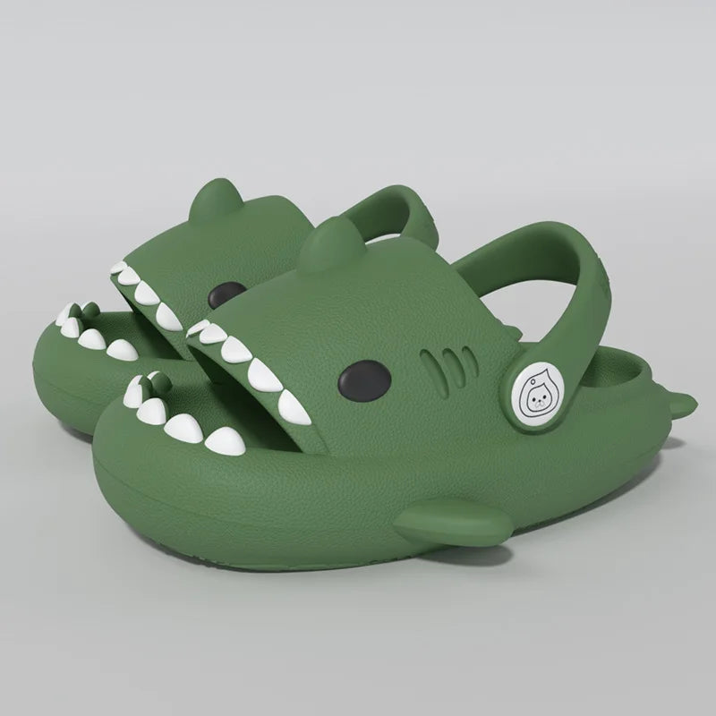 Kids Shark Slippers - Non-slip Cartoon Sandals for Boys & Girls - Comfortable Home & Beach Slides