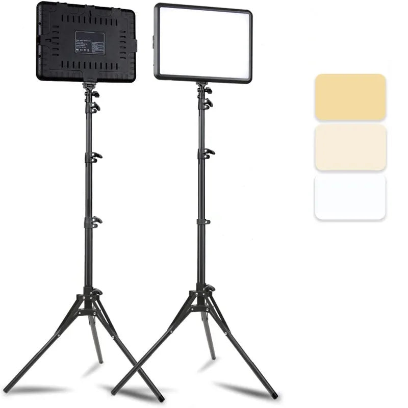 8/12 Inch LED Video Light Kit for YouTube Live Streaming and Photography with Tripod Stand