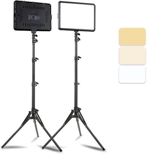 8/12 Inch LED Video Light Kit for YouTube Live Streaming and Photography with Tripod Stand