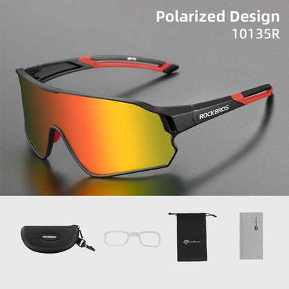 ROCKBROS UV400 Polarized Sports Sunglasses for Cycling, Hiking, Golf & Outdoor Activities