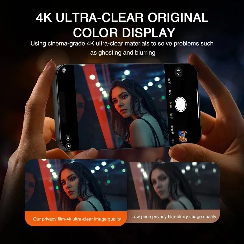 Privacy Tempered Glass Screen Protector for iPhone 15, 14, 13, 12, 11, Pro Max, XS Max, XR, Plus - Anti-Spy Protection