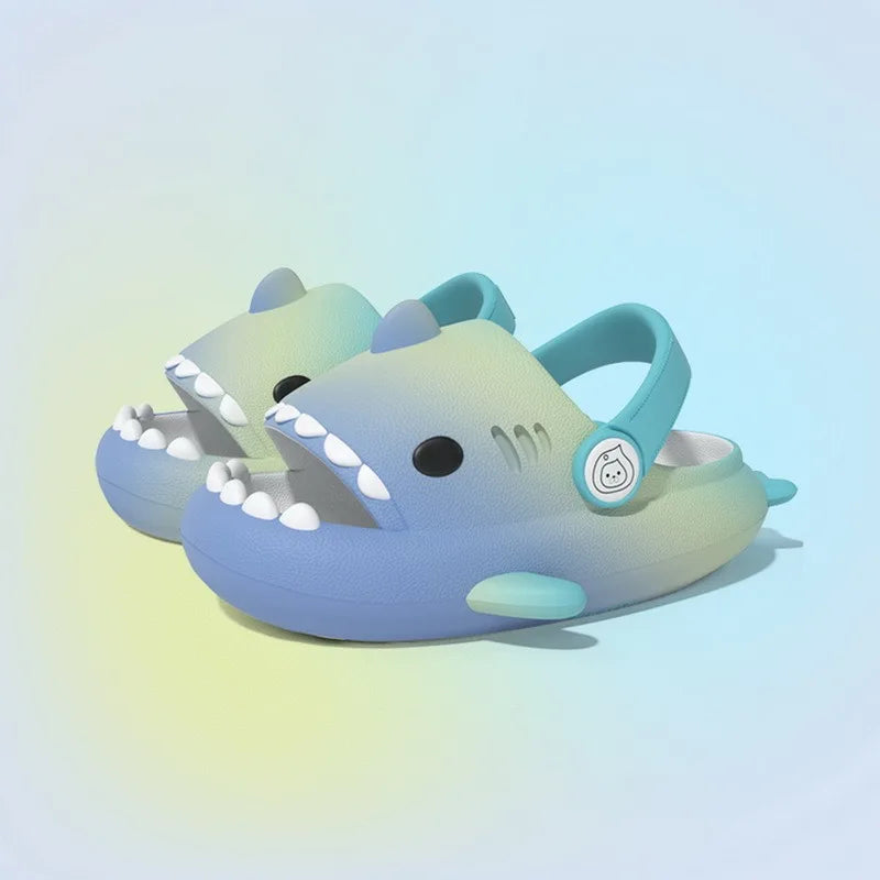Kids Shark Slippers - Non-slip Cartoon Sandals for Boys & Girls - Comfortable Home & Beach Slides