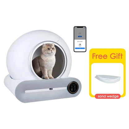 Tonepie Smart Cat Litter Box - Self-Cleaning, App-Controlled, 65L with Ionic Deodorizer for Hassle-Free Pet Care