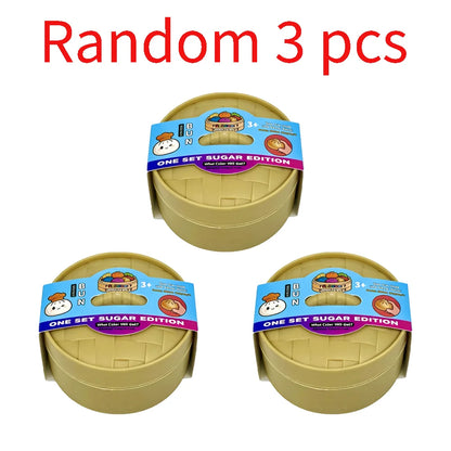 Colorful Simulated Steamed Bun Squeeze Toy - 1-6pcs Blind Box for Stress Relief & Sensory Play