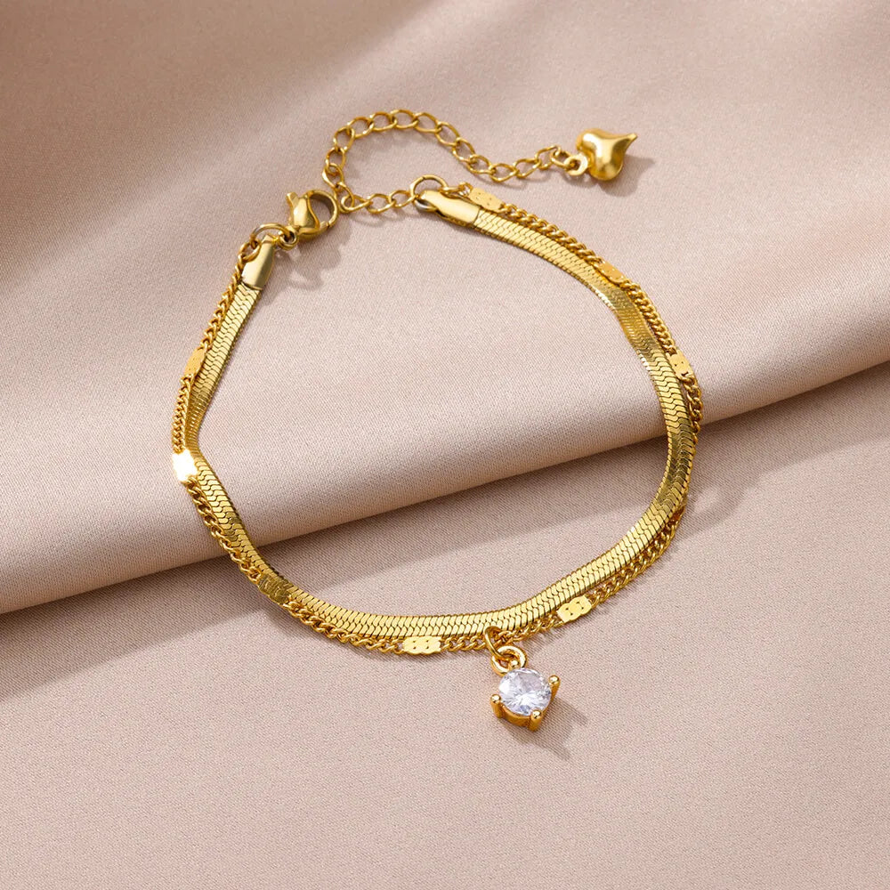 Gold Imitation Pearl Chain Anklet for Women - Summer Beach Leg Bracelet Accessory