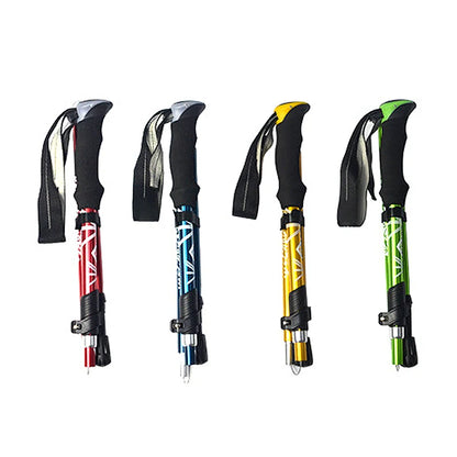 Outdoor Foldable Trekking Pole for Seniors - Portable Hiking Stick, Telescopic Design, Easy to Pack for Camping Adventures