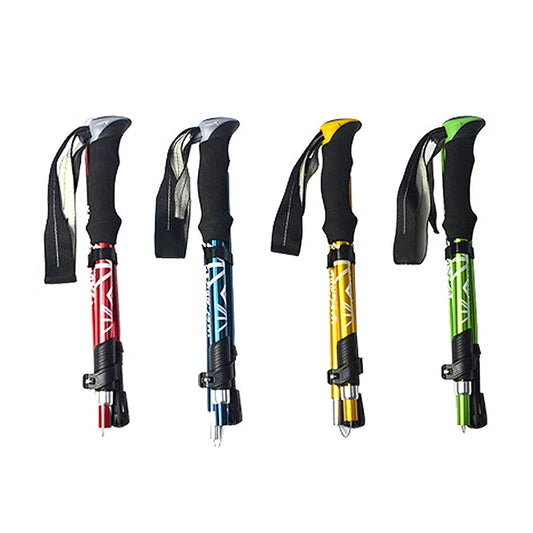 Outdoor Foldable Trekking Pole for Seniors - Portable Hiking Stick, Telescopic Design, Easy to Pack for Camping Adventures