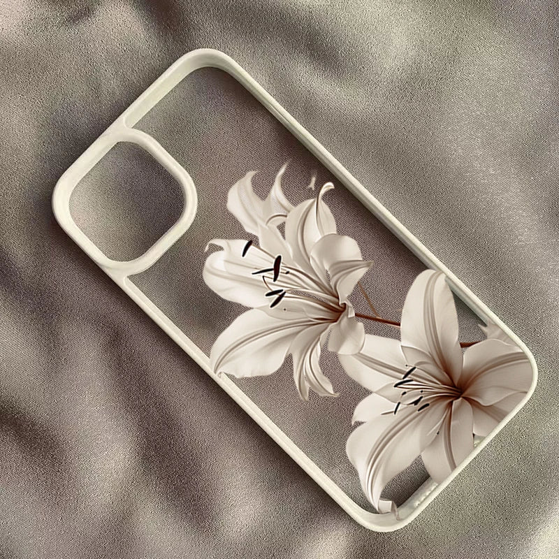 BrandName Shockproof iPhone Case - Vintage Floral Design for iPhone 16/17 Pro Max, 15, 14, 13, 12, 11, SE, 7, 8 Plus