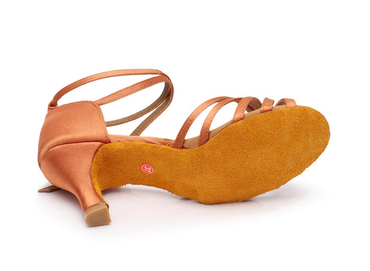 Latin Dance Shoes for Women - Professional Suede Soft Sole Sneakers for Salsa, Jazz & Ballroom Practice - 5/7cm Heel Heights