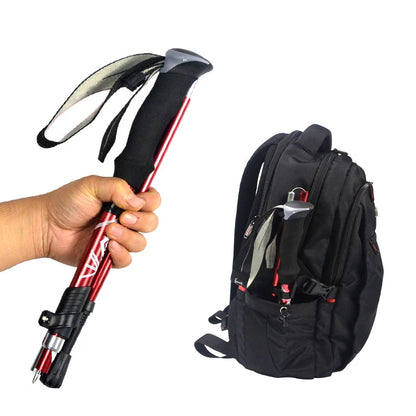Outdoor Foldable Trekking Pole for Seniors - Portable Hiking Stick, Telescopic Design, Easy to Pack for Camping Adventures