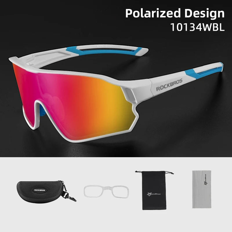 ROCKBROS UV400 Polarized Sports Sunglasses for Cycling, Hiking, Golf & Outdoor Activities