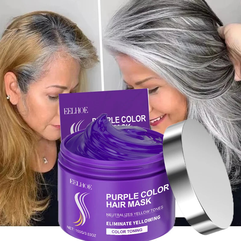 Color-Correcting Purple Shampoo for Blonde Hair - Non-Irritating Formula to Fix Yellow Tones and Cover Gray Hair