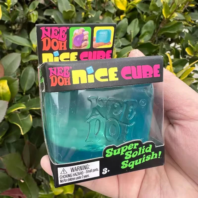 Needoh Nice Cube - Sensory Stress Reliever Fidget Tool for Adults & Kids - Anxiety & Focus Aid for Desk Use