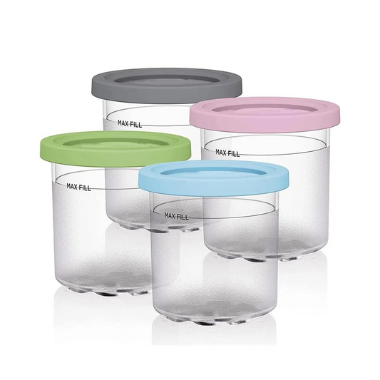 Ice Cream Pints for Ninja Creami NC301 NC300 NC299AMZ - Durable Containers with Lids for Homemade Treats