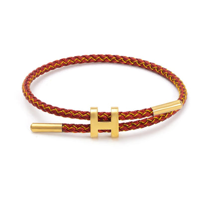 Luxury Waterproof Adjustable Wire Rope Bracelet for Couples - Stainless Steel Bangle Jewelry for Men & Women