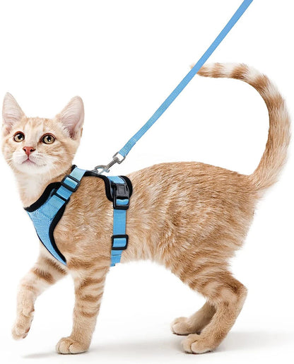 Cat Harness and Leash Set - Adjustable Escape-Proof Vest for Safe Walking with Your Cat