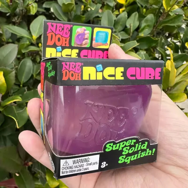 Needoh Nice Cube - Sensory Stress Reliever Fidget Tool for Adults & Kids - Anxiety & Focus Aid for Desk Use