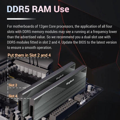 KingBank DDR5 Gaming RAM 6800MHz 24GB (2x12GB) - High-Performance Desktop Memory for Gamers and Creators