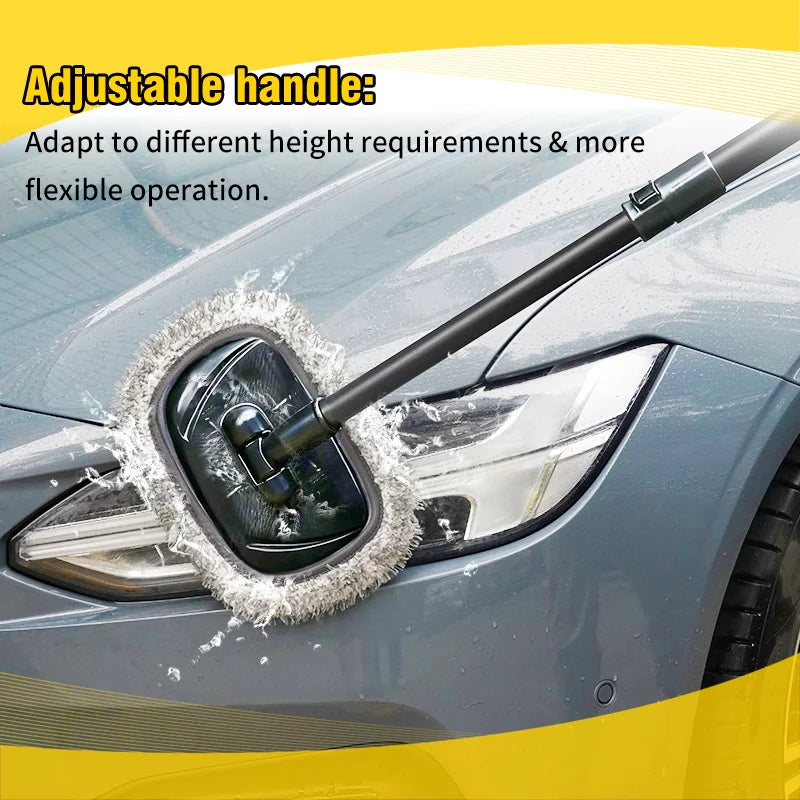 New Telescoping Car Wash Mop with Retractable Long Handle and Bent Bar – Ultimate Cleaning Tool for Car Enthusiasts